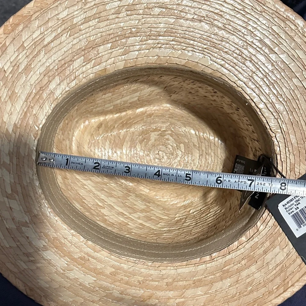 NWT Women’s Tan Straw Fedora Hat - Picture 5 of 8